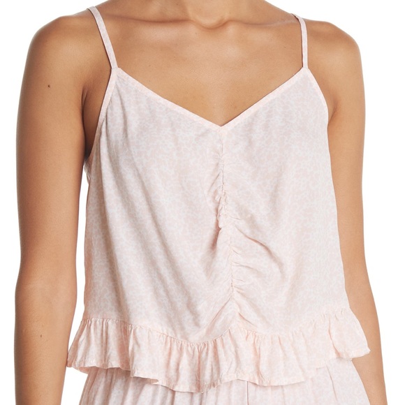 🔴 NWT Abound Cinch Front Pink & White Tank Top - Picture 1 of 5